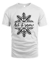 Let It Snow Christmas Snowflake T-Shirt