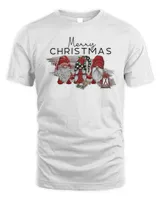 Merry Christmas Gnomes Buffalo Plaid T-Shirt