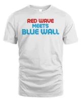 Red Wave meets Blue Wall, Political Satire Election Tee Shirt