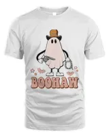 Cowboy Cowgirl BooHaw Retro Western Ghost Halloween Party T-Shirt173