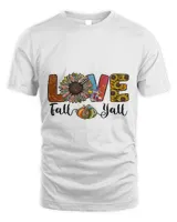 Love Fall Yall Sunflower Thanksgiving fall Vibes458