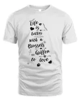 Womens Brussels Griffon Design for Brussels Griffon Dog Lovers V-Neck T-Shirt