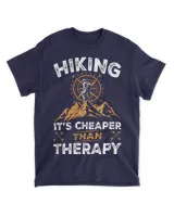 Hiking It's Cheaper Than Therapy Men T-shirt