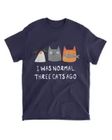 I Was Normal Three Cats Ago - Funny Cat Shirt Scratchy QTCAT261222A40