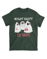 Night Shift Is Here Halloween Shirt, Spooky Nurse Shirt, Halloween Nurse Gift, Nursing Student Tee
