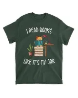 I Read Books Like It's My Job Cute Cat Reading A Book HOC270323A16