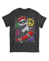 Cool Panda Bear Riding A Skateboard T-Shirt
