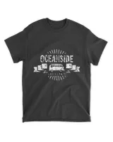 Oceanside California Surf Vintage Van Distressed Surfing