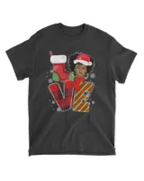RD Christmas Black African American Costume Santa Melanin Women Shirt