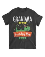 Grandma of the Birthday Boy Shirt Dinosaur Raptor T-Shirt - Mothers Day Shirts For Grandma