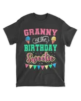 Granny Of The Birthday Sweetie Ice Cream Bday Party Grandma T-Shirt - Mothers Day Shirts For Grandma