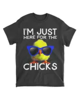 Blue Sunglasses Chick 2Im Just Here for the Chicks Fun