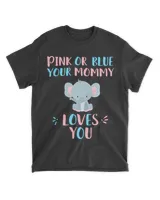 Cute Pink or Blue your mommy loves you with baby elephant