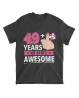 I Am 49 Plus 1 Middle Finger For Womens 50th Birthday T-Shirt