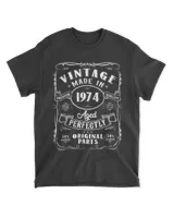 Vintage 50th Birthday Decorations Men Funny 1974 50 Birthday T-Shirt