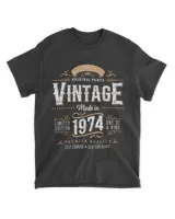 Vintage 1974 50th Birthday Decoration 50 Year Old Gifts Men T-Shirt