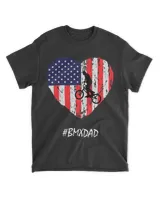 BMX DAD American Flag heart Vintage Fathers Day