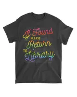 If found please return to library Funny Librarian