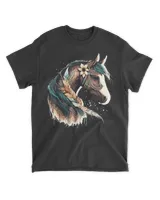Equestrian Horse Portrait Western Horseback Riding For Girls T-Shirt