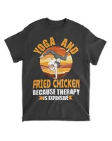 Yoga and Fried Chicken Therapy Funny Pilates Humor Yogi