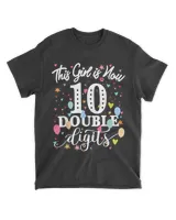 In My Double Digits Era Retro 10 Year Old 10Th Birthday Girl T-Shirt