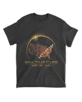 Total Solar Eclipse Shirts April 8 2024 America Map Totality T-Shirt