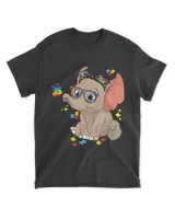 Autism Elephant Glasses Awareness Mom Kids Autism Child T-shirt_design