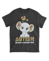 Autism Elephant Walking A Different Path T-shirt_design