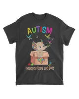 Autism Think Outside Box Cute Elephant Puzzle Piece T-shirt_design
