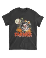 Cow Pumpkin Tree Farmer Halloween Costume T-Shirt