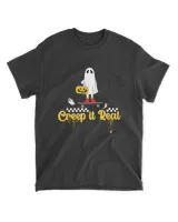 Creep It Real Halloween Creepin Ghost Boy Girl Skateboard T-Shirt Copy