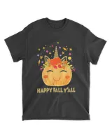 Cute Unicorn Pumpkin Halloween Thanksgiving T-Shirt