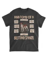 Anatomy Of A Brittany Spaniel T-Shirt Funny Puppy Gift