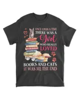 Once Upon A Time There Was A Girl Loved Books & Cats QTCATB191222A15