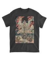 Japanese Vintage Artwork Tengu Gods Defeat The Evil Snake T-Shirt