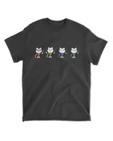 Four Cat Sticker Shirt