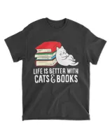 Funny Books And Cats Life Is Better With Cats and Books HOC040423A5