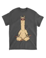 Llama Doing Yoga And Wearing Glasses 2Funny Gift