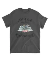 Just a Girl Who Loves Books Lover Bookworm Bookaholic Reader T-Shirt