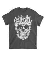 Funny Halloween Costume Skull Corgi Dog Lover Gift T-Shirt