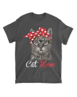 Funny Cat Mom Shirt for Cat Lovers-Mothers Day Gift QTCAT170123A11