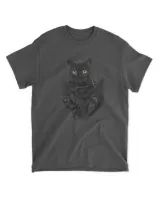 Black Cat Stern in Pocket Long Sleeves Cats HOC010423A2