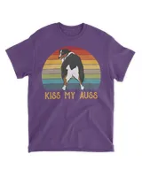 Kiss My Auss Funny Aussie Mom Australian Shepherd Retro 70s T-Shirt