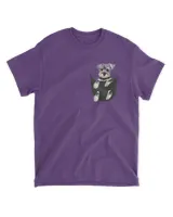 Womens Schnauzer Dog in Pocket Puppy Gifts V-Neck T-Shirt