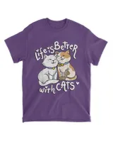 Valentine's Cat Lover Life Is Better With Cats mother's day QTCAT202211010047