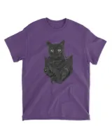 Black Cat Stern in Pocket Long Sleeves Cats HOC010423A2