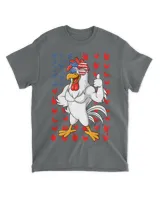 Funny Merican Chicken American Flag Indepedence Day July 4th