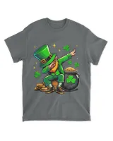 St Patricks Day Dabbing Leprechaun Shirts For Boys
