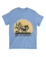 Save The Elephants Funny Elephant Lover Boys Girls Graphic
