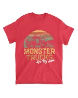 Monster Truck Are My Jam Vintage Retro Trucks American Gift T-Shirt